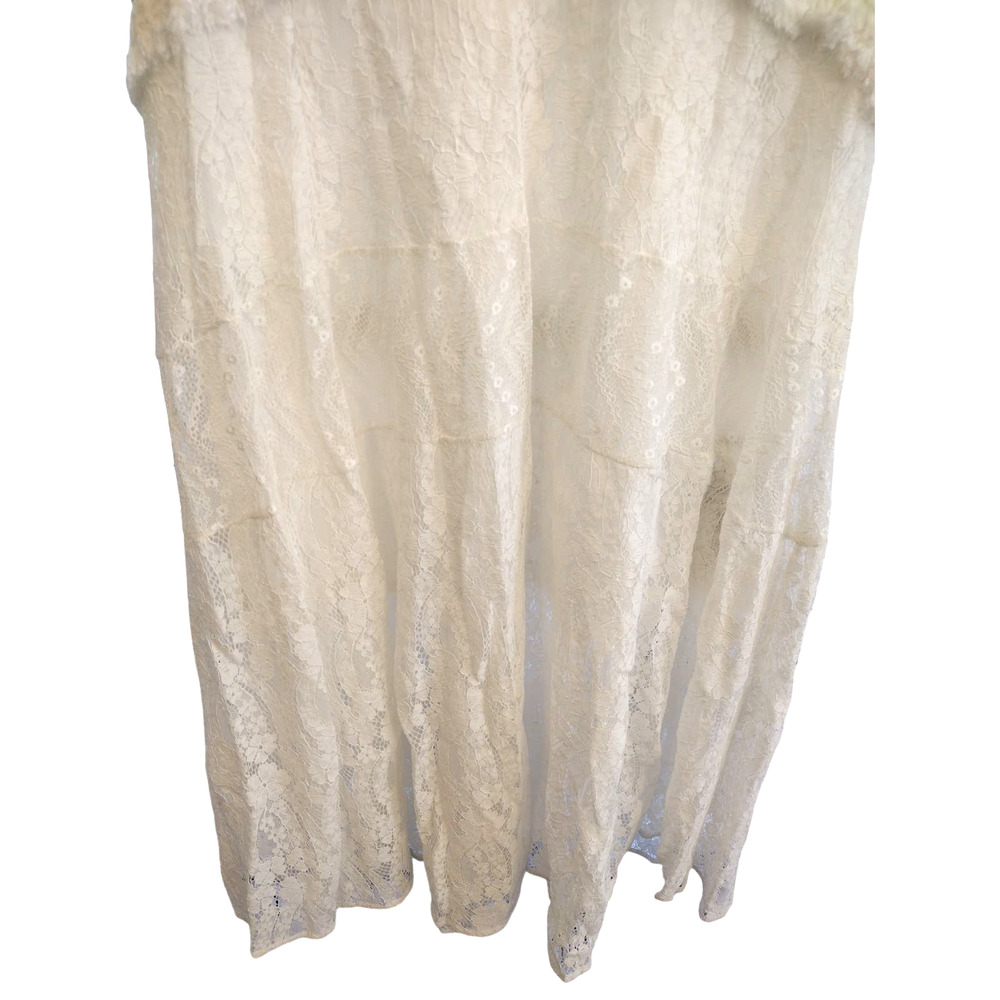 Snidel | Ivory White Lace Patchwork Mixed Media D… - image 3